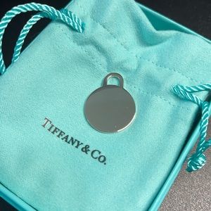 Tiffany Circle Tag Charm ONLY